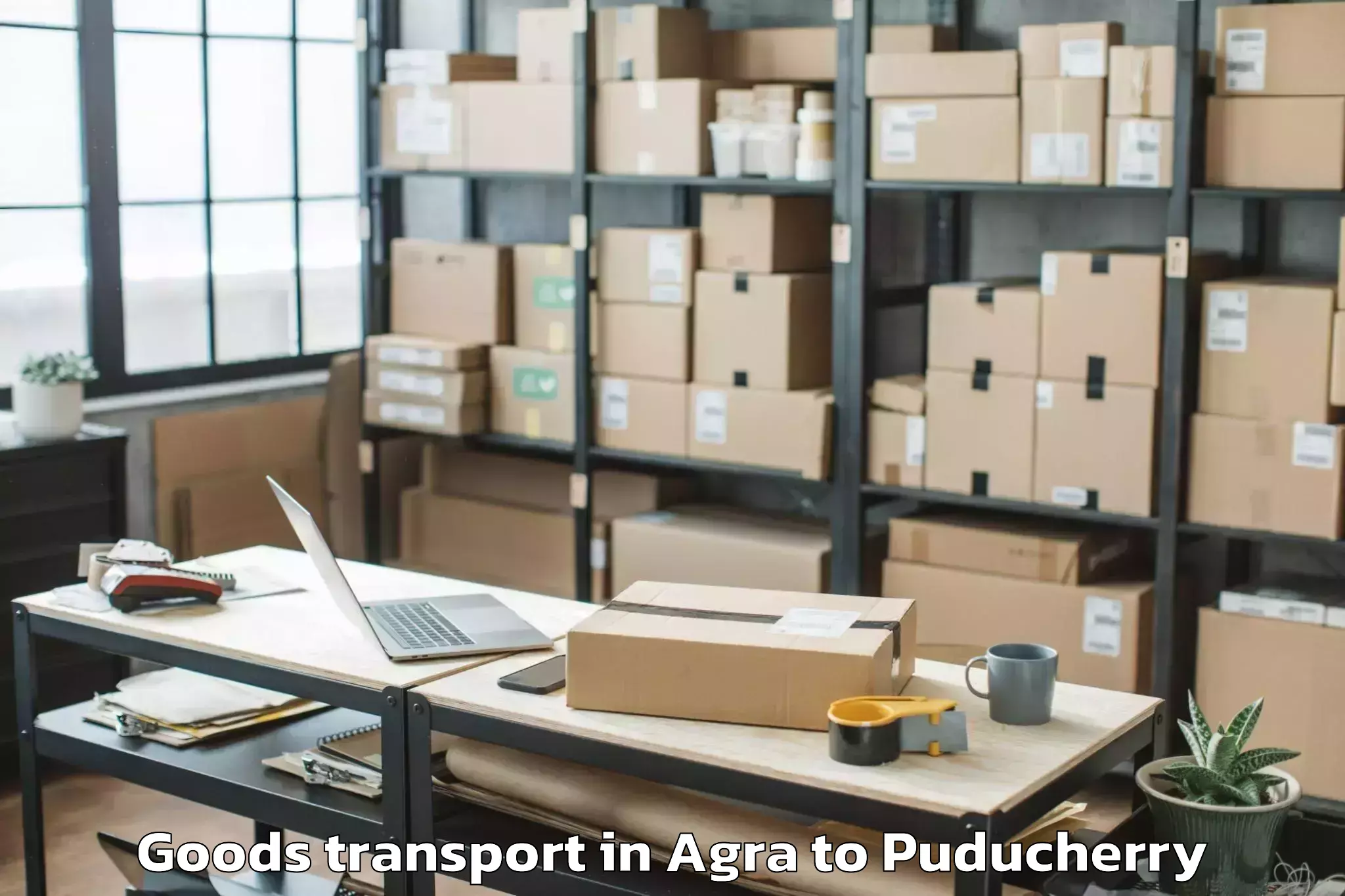 Trusted Agra to Pondicherry University Puduche Goods Transport